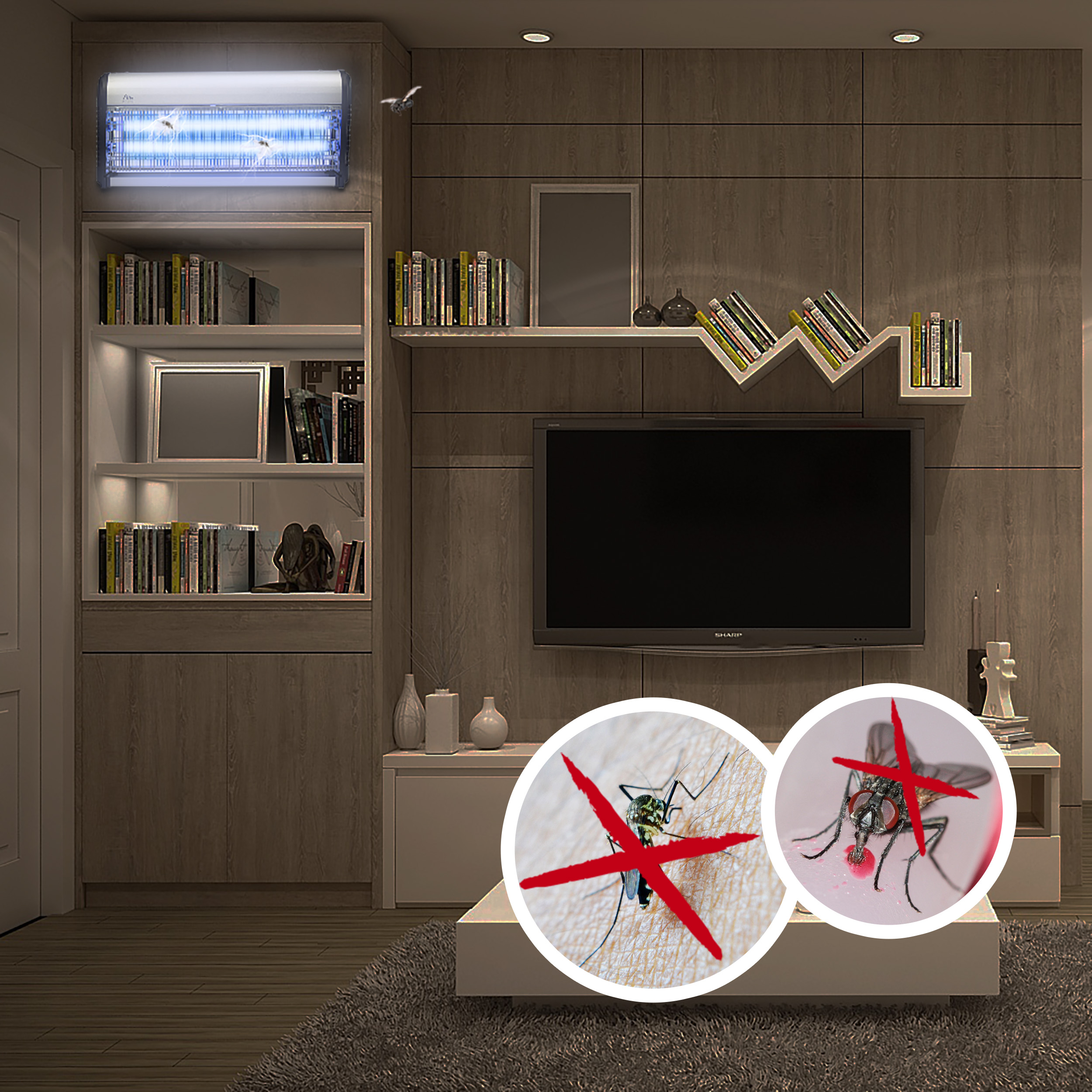 62403-Fluginsekten-Vernichter-Profi-150qm-Insektenbekaempfung-gegen-Insekten Flying Insect Trap Professional 150 m² | our largest bug zapper!