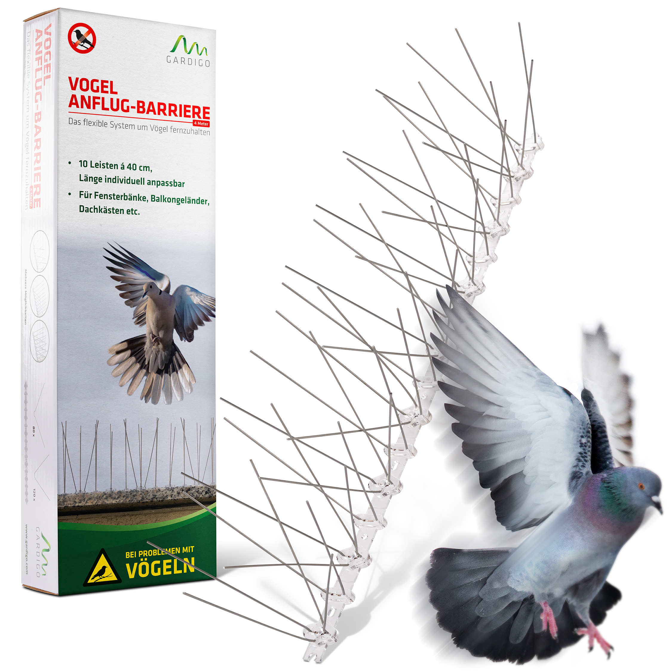 taubenspikes-mit-packung-60079 Bird Repellent Spikes | 4m | against pigeons & other birds
