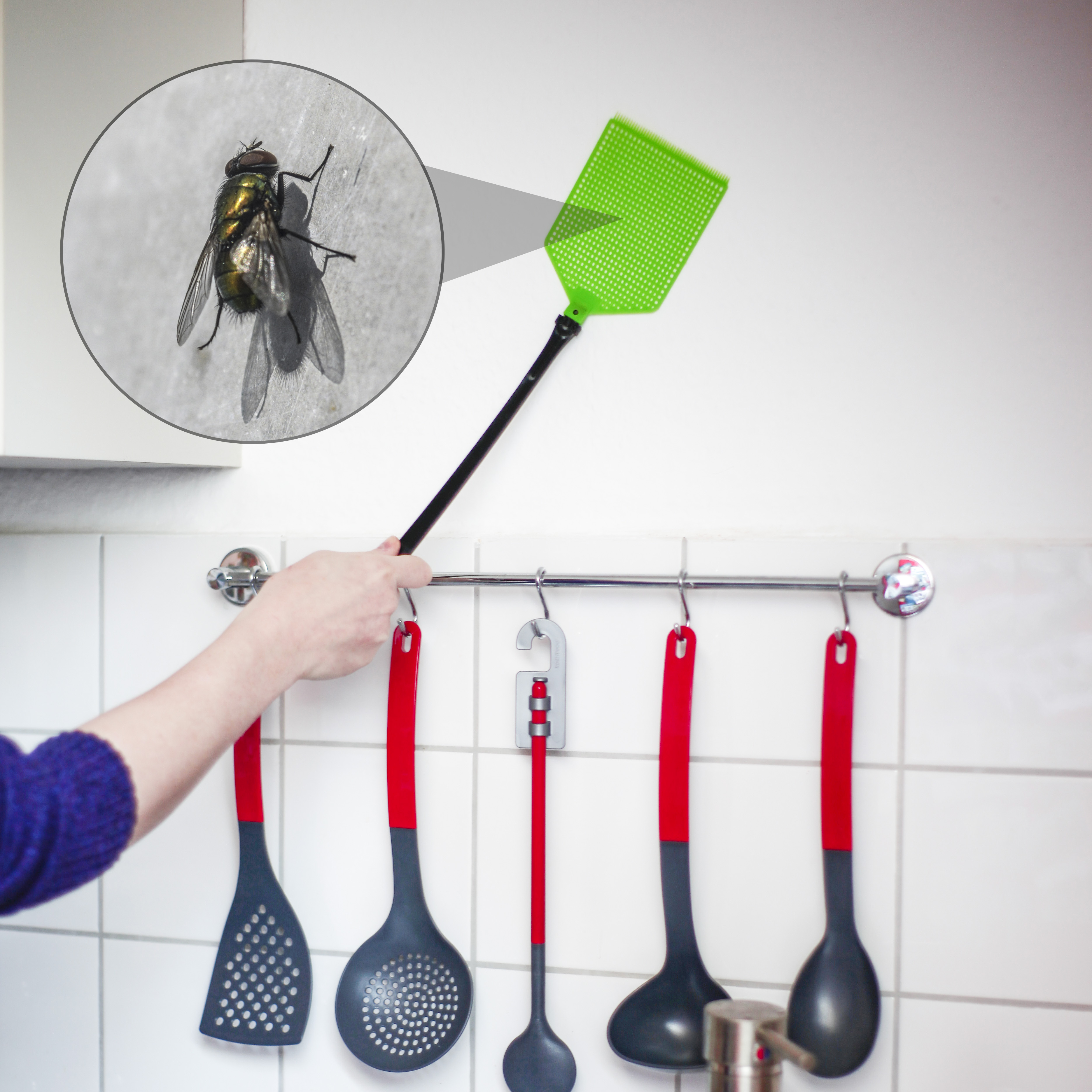 251612-Fliegenklatsche-2er-Set-Kueche-Fliegenabwehr Fly Swatter, set of 2