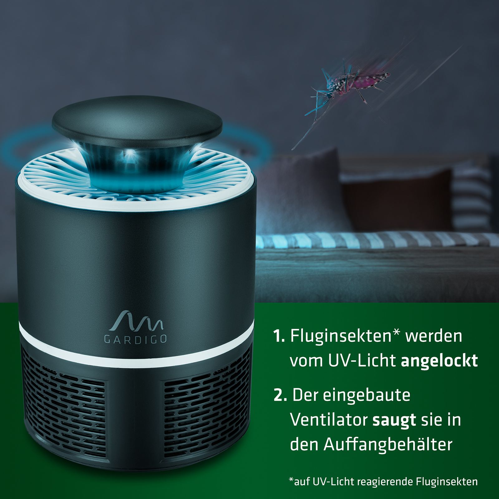 USB-Insektenfalle-uv-licht-62454 UV-Light & Fan Insect Trap | electric fly trap