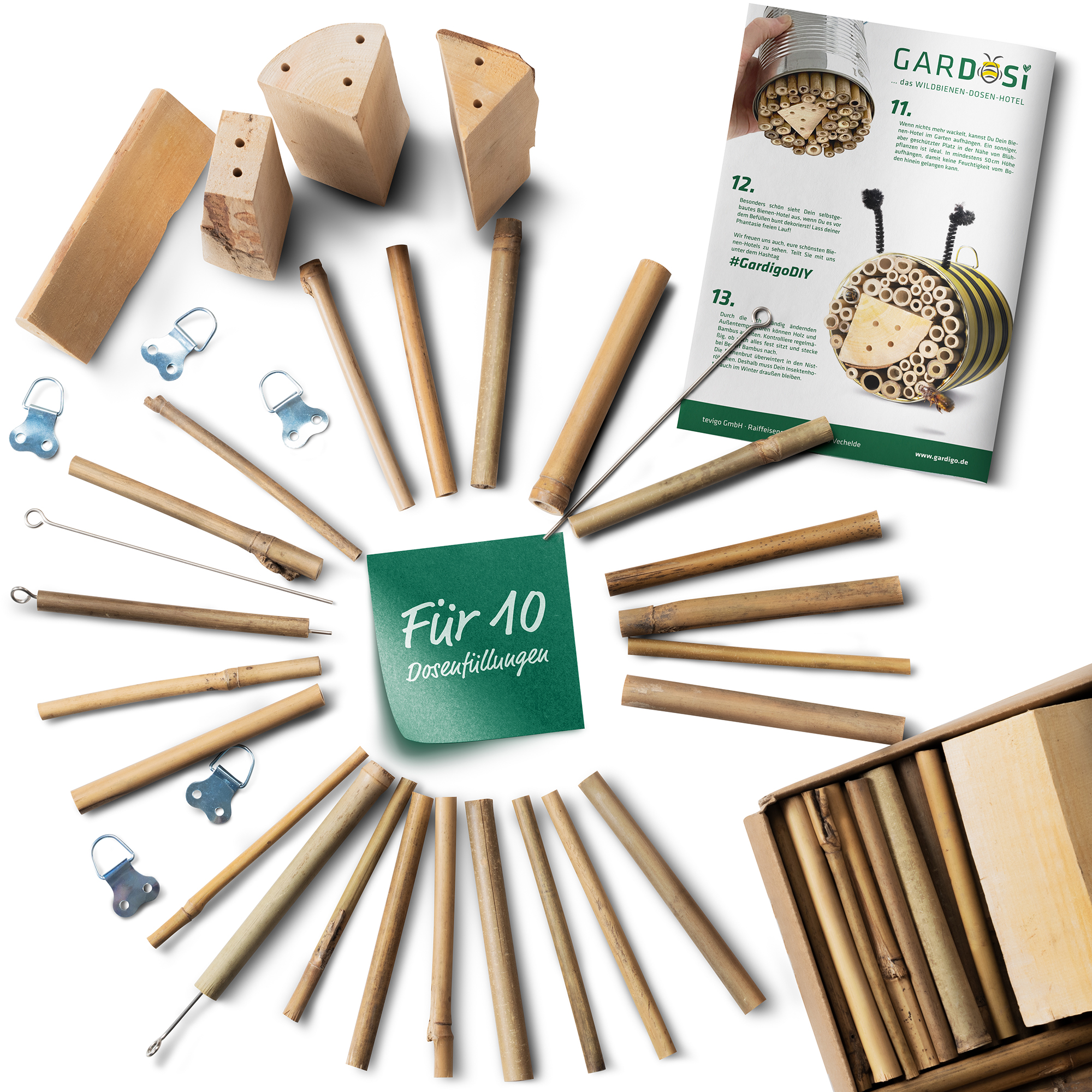 Gardosi – Bastelset für 10 Wildbienen-Dosen