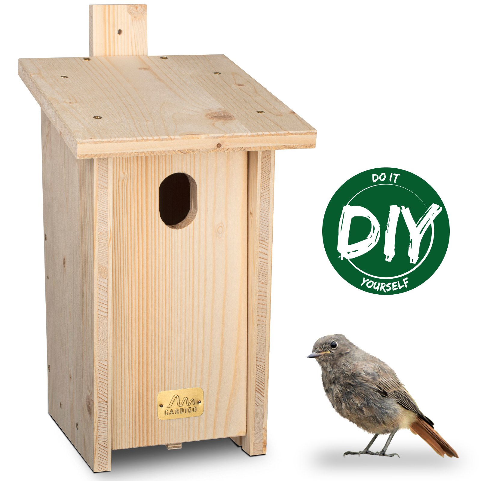 Nistkasten DIY Gartenrotschwanz – das hochwertige Nistkastenbastelset für Jung und Alt von Gardigo
