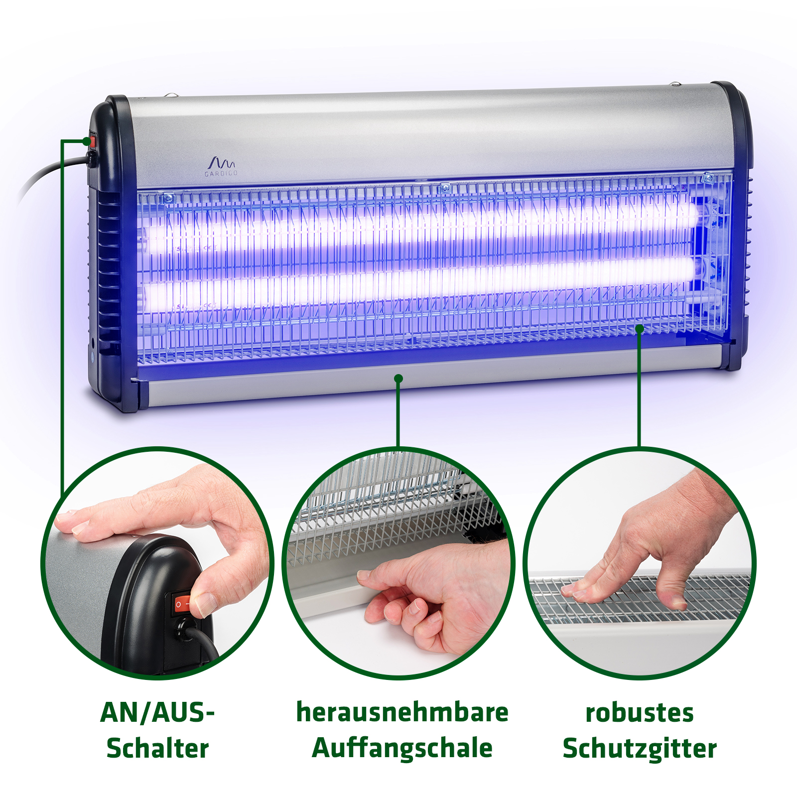 62403_Fluginsekten-Vernichter-Profi-150qm-2-details Flying Insect Trap Professional 150 m² | our largest bug zapper!