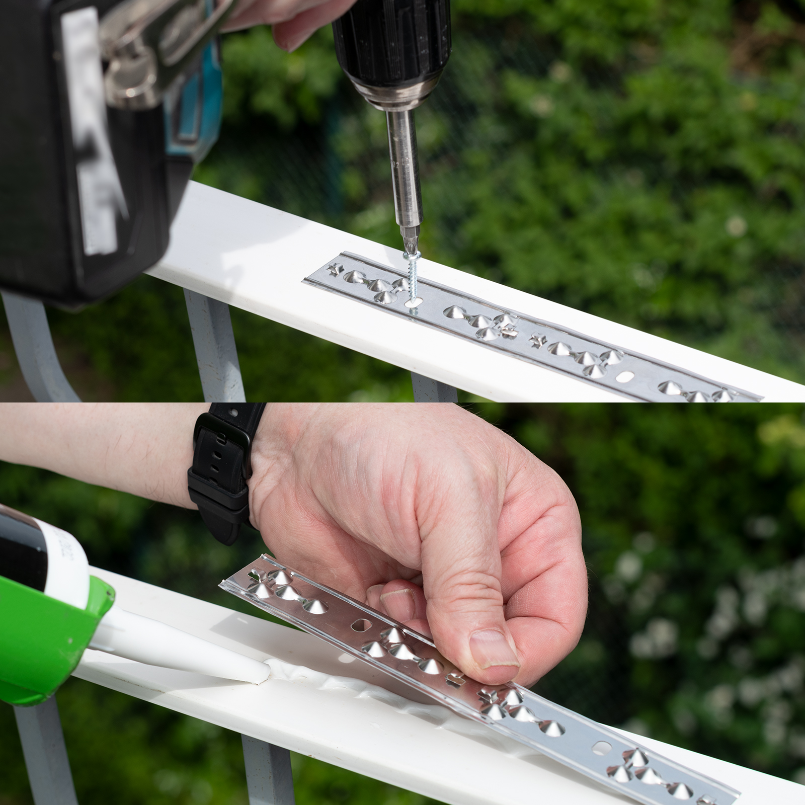 vogelabweiser-festschrauben-60097 GARDIGO pigeon deterrent without spikes