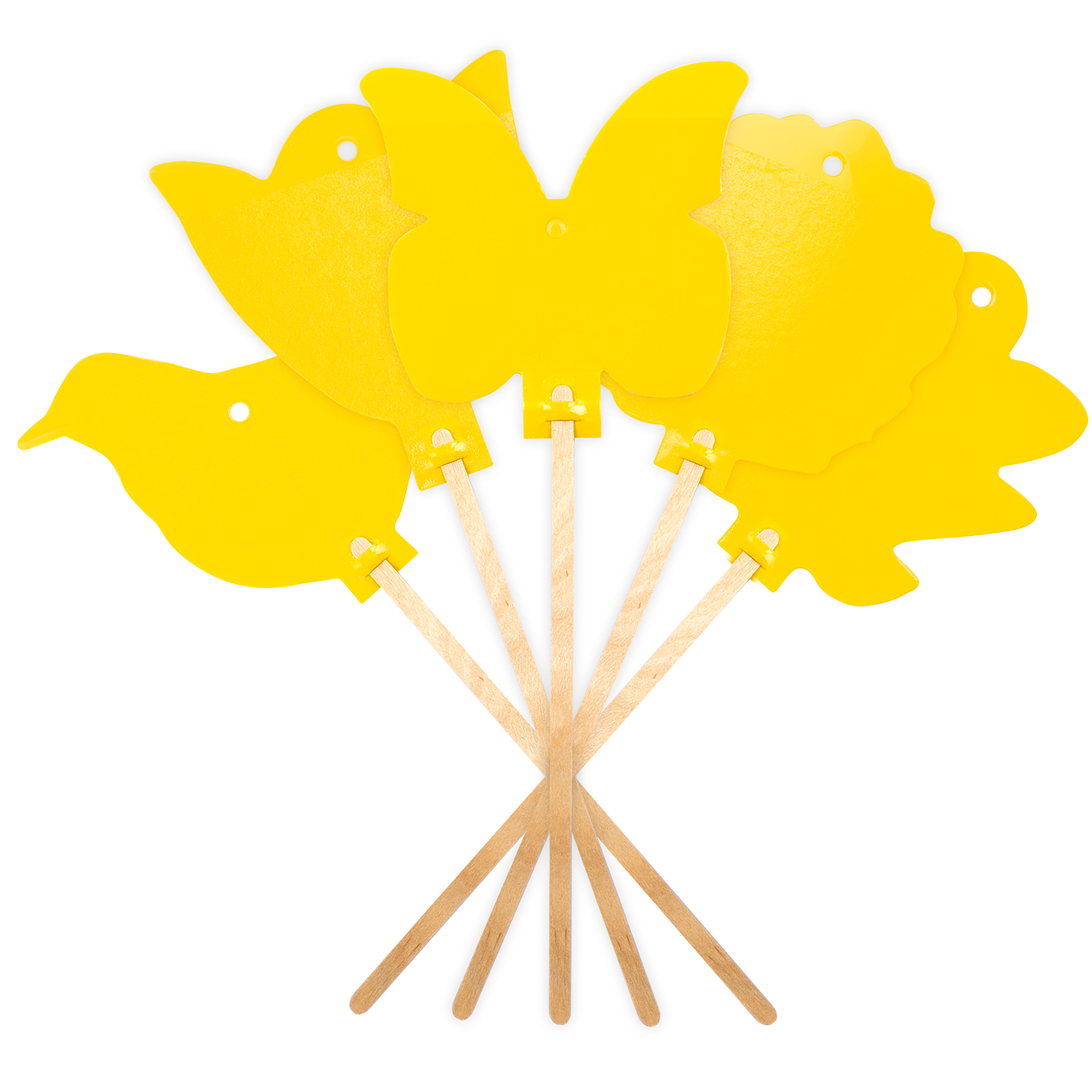 Yellow Stickers | Set of 5 sticky traps | against fungus gnats, blackflies etc. Yellow Stickers | Set of 5 sticky traps | against fungus gnats, blackflies etc.