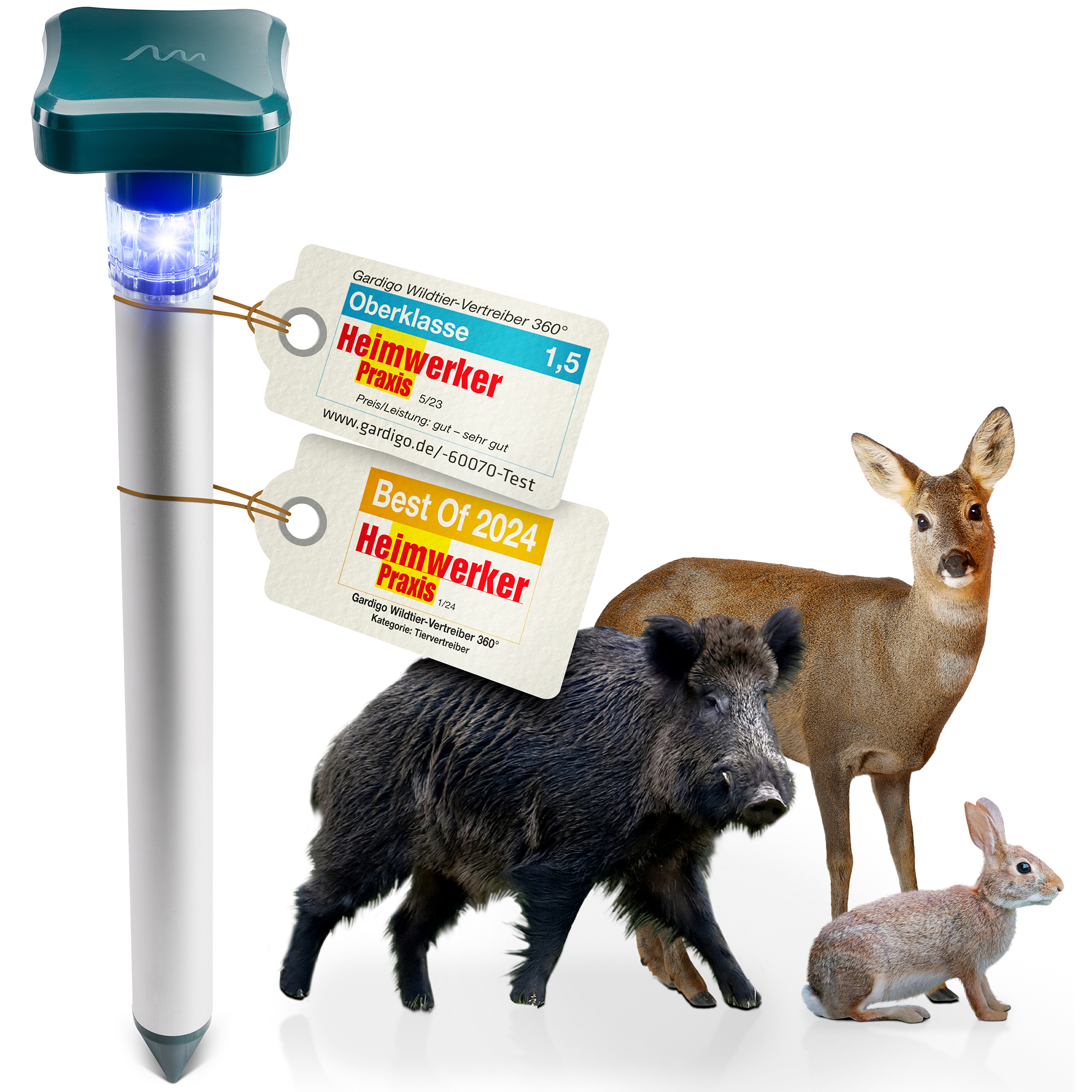 GARDIGO Deer & Wildlife Repeller 360° Deer & Wildlife Repeller 360° | visual deterrent with blue light