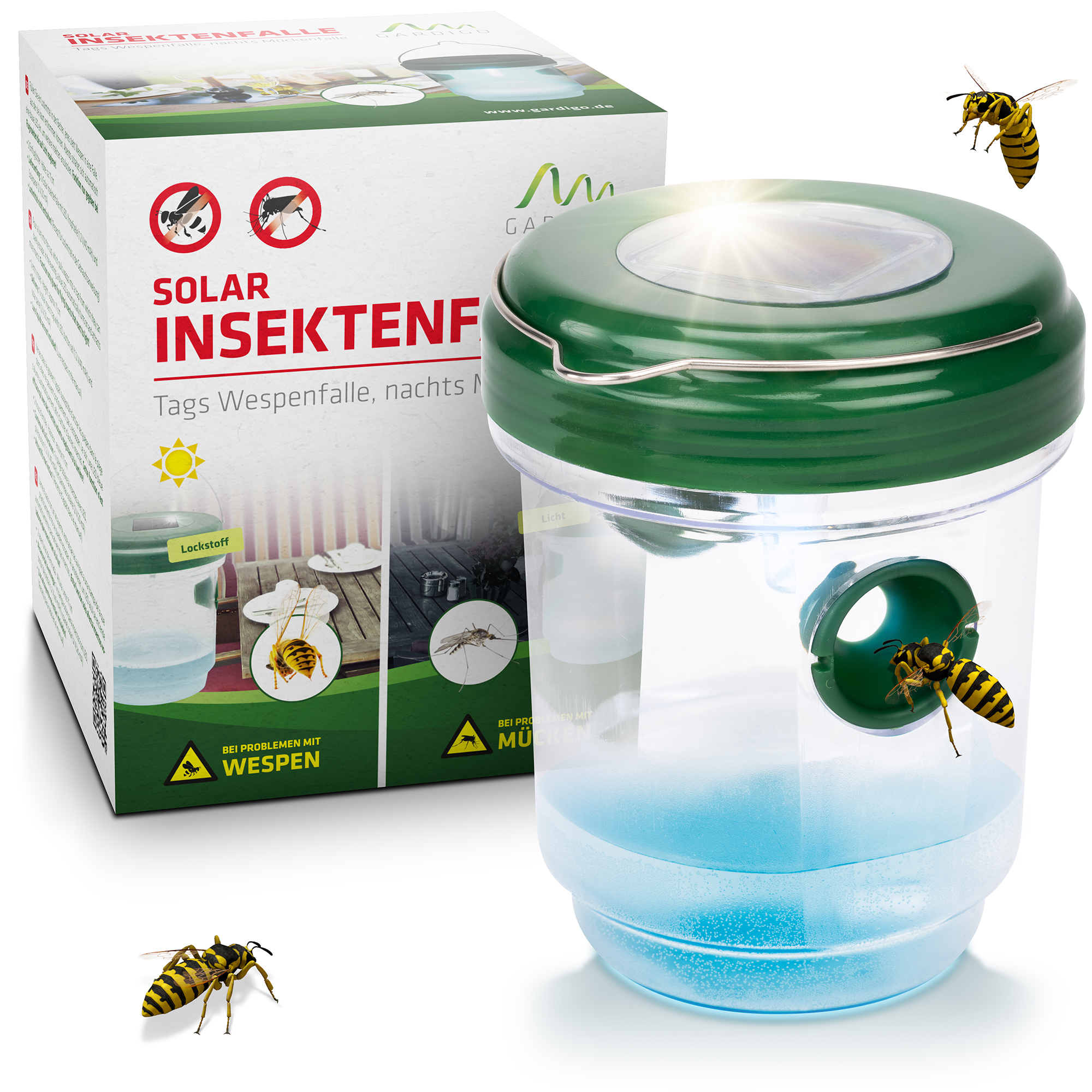solar-insektenfalle-mit-packung-66643 Solar Insect Trap | 2 in 1 | against wasps & mosquitoes