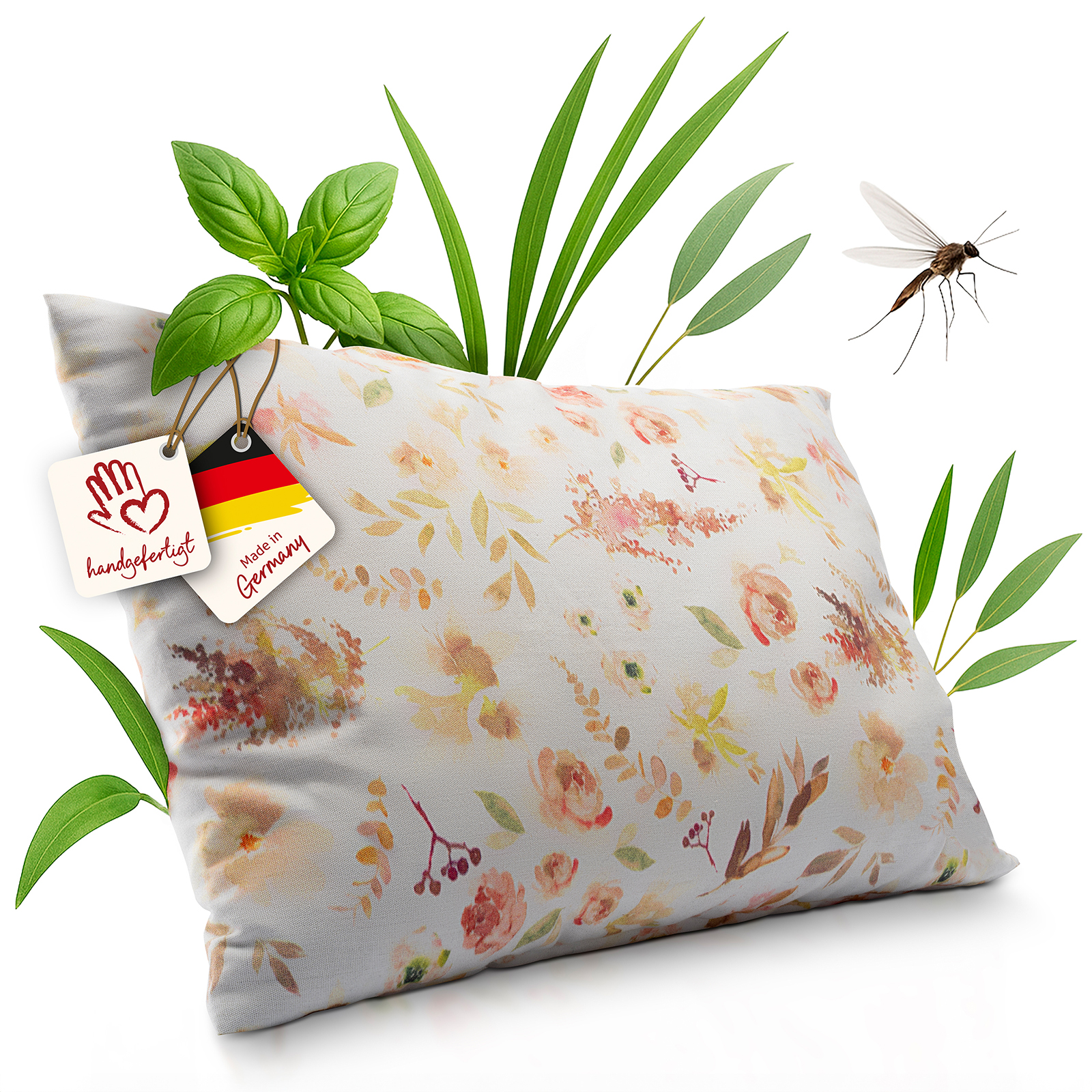 Natural Mosquito Repellent Cushion | Herbal Scent to Keep Them Away | Approx. 30 x 20 cm