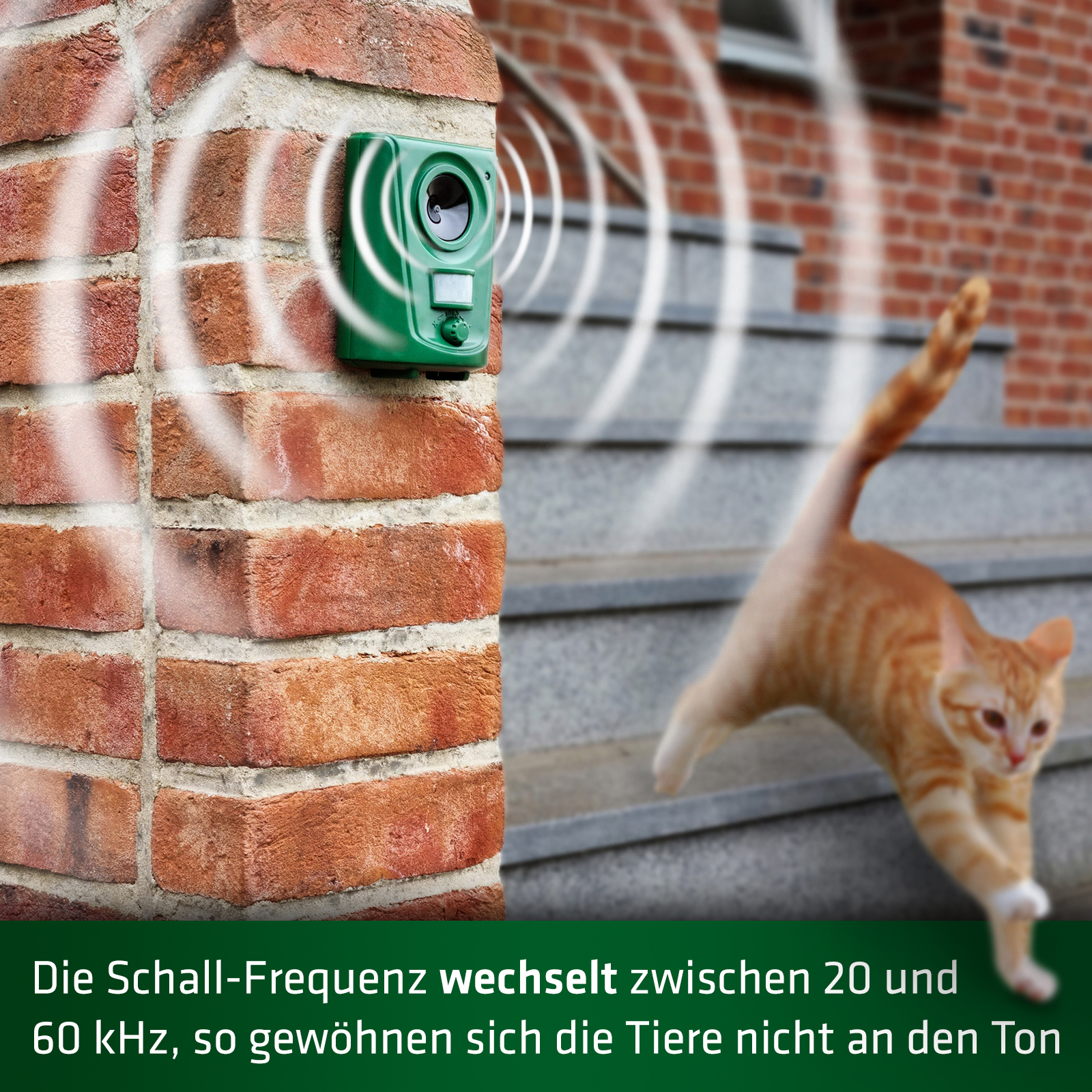 Ultrasonic cat & dog repellent | with motion sensor
