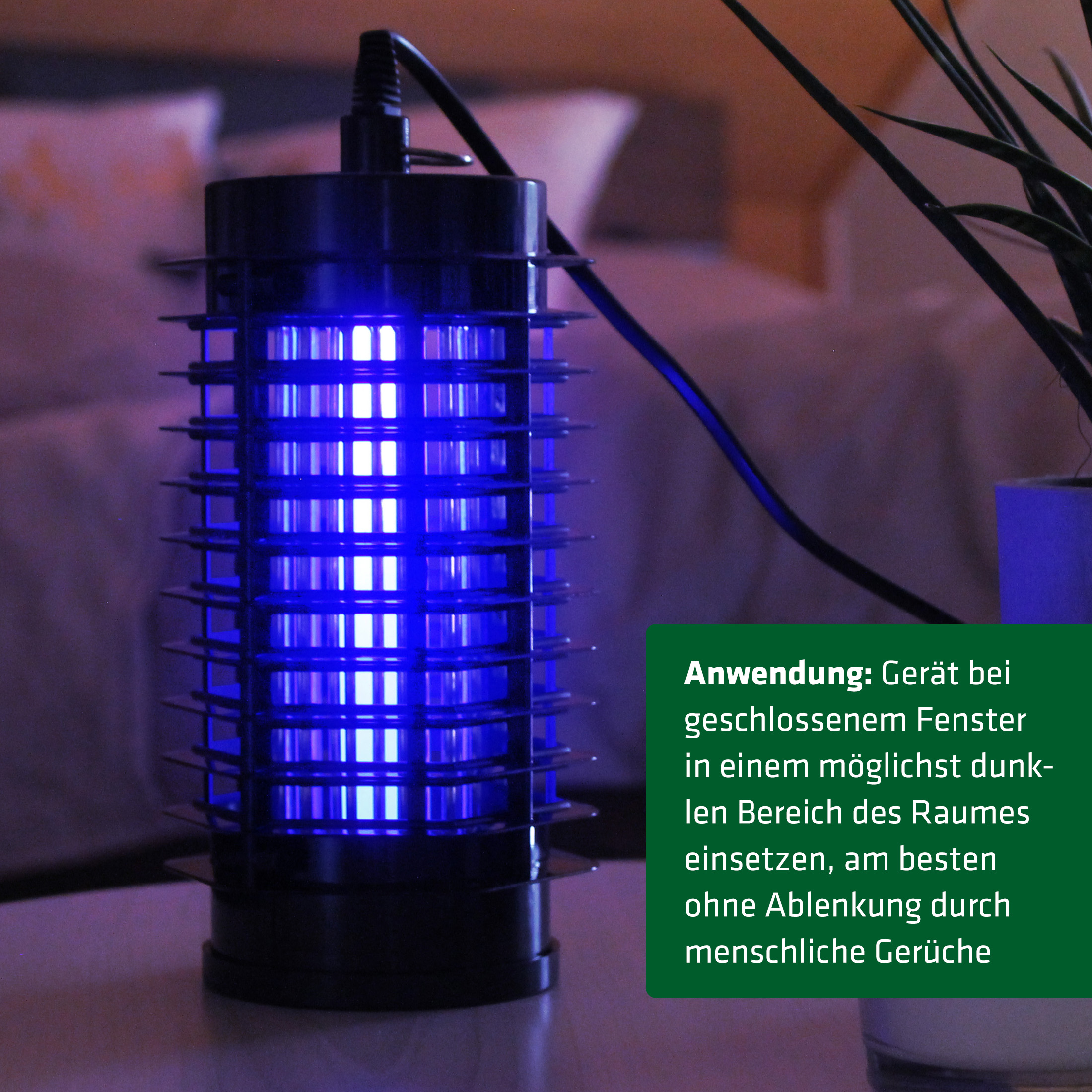 mueckenlampe-innenraum-62331 Flying Insect Killer 25 m² | mosquito trap with ultraviolet light