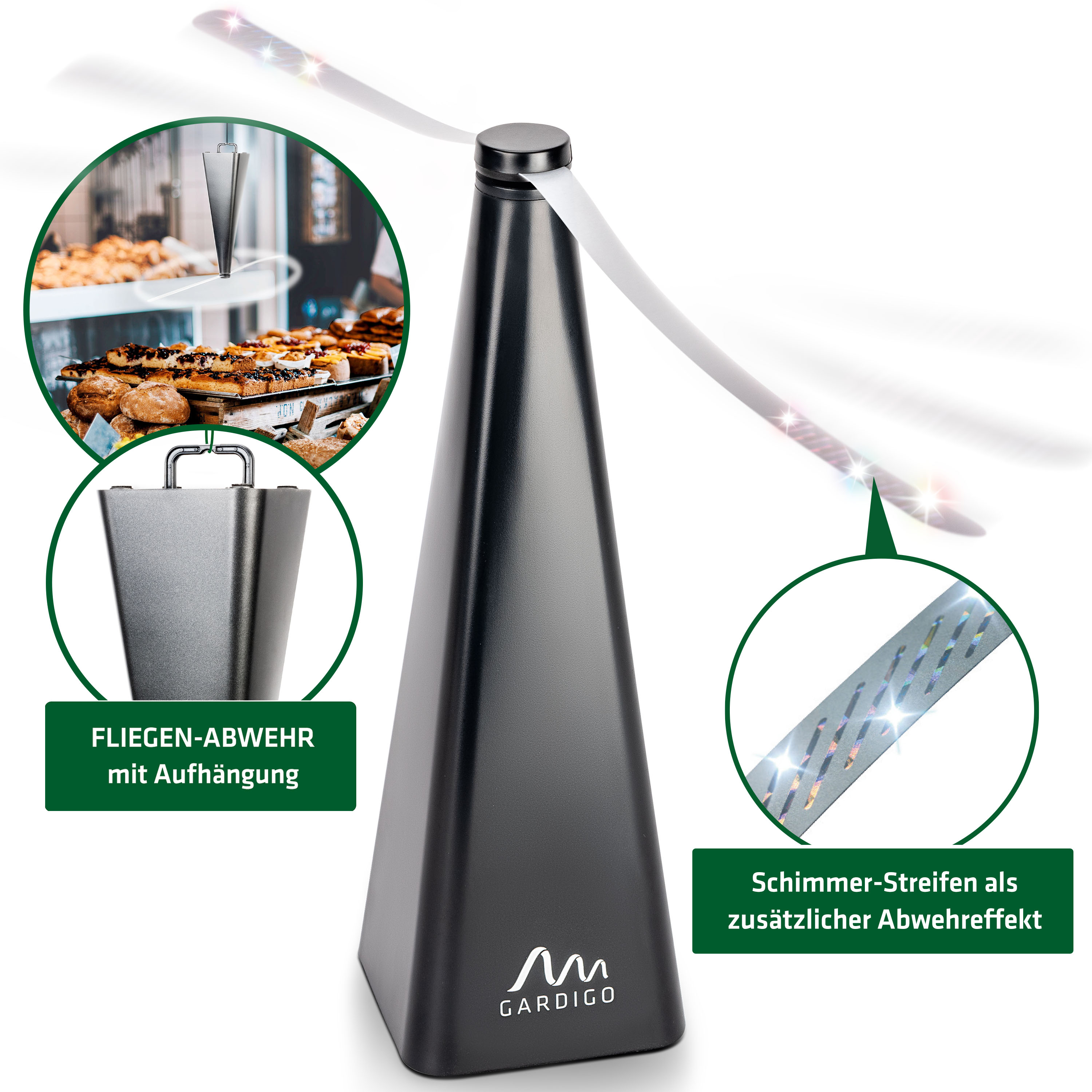 Fly Scare Fan Professional | rechargeable with inductive charging tray