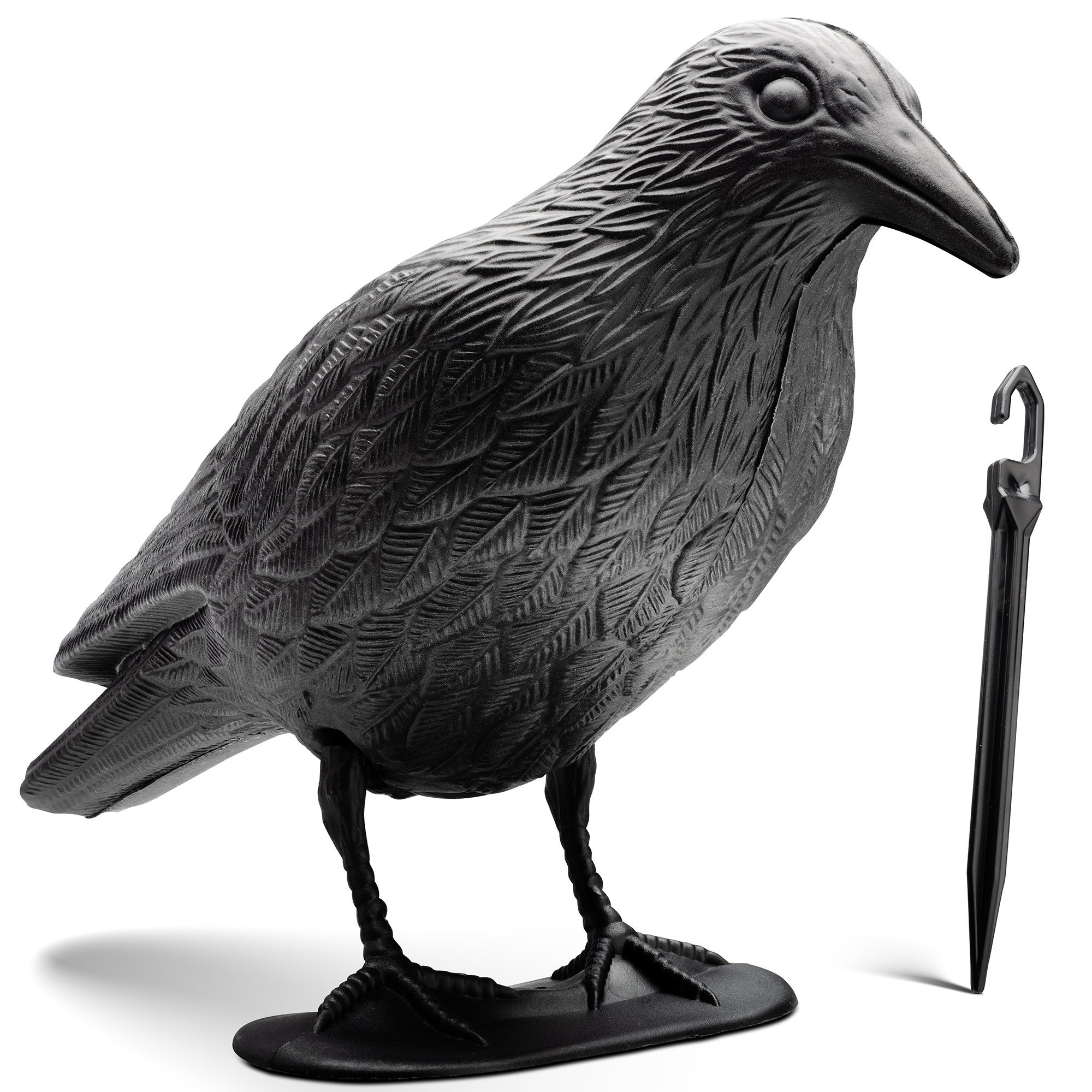 Taubenschreck in Form einer Raben-Attrappe