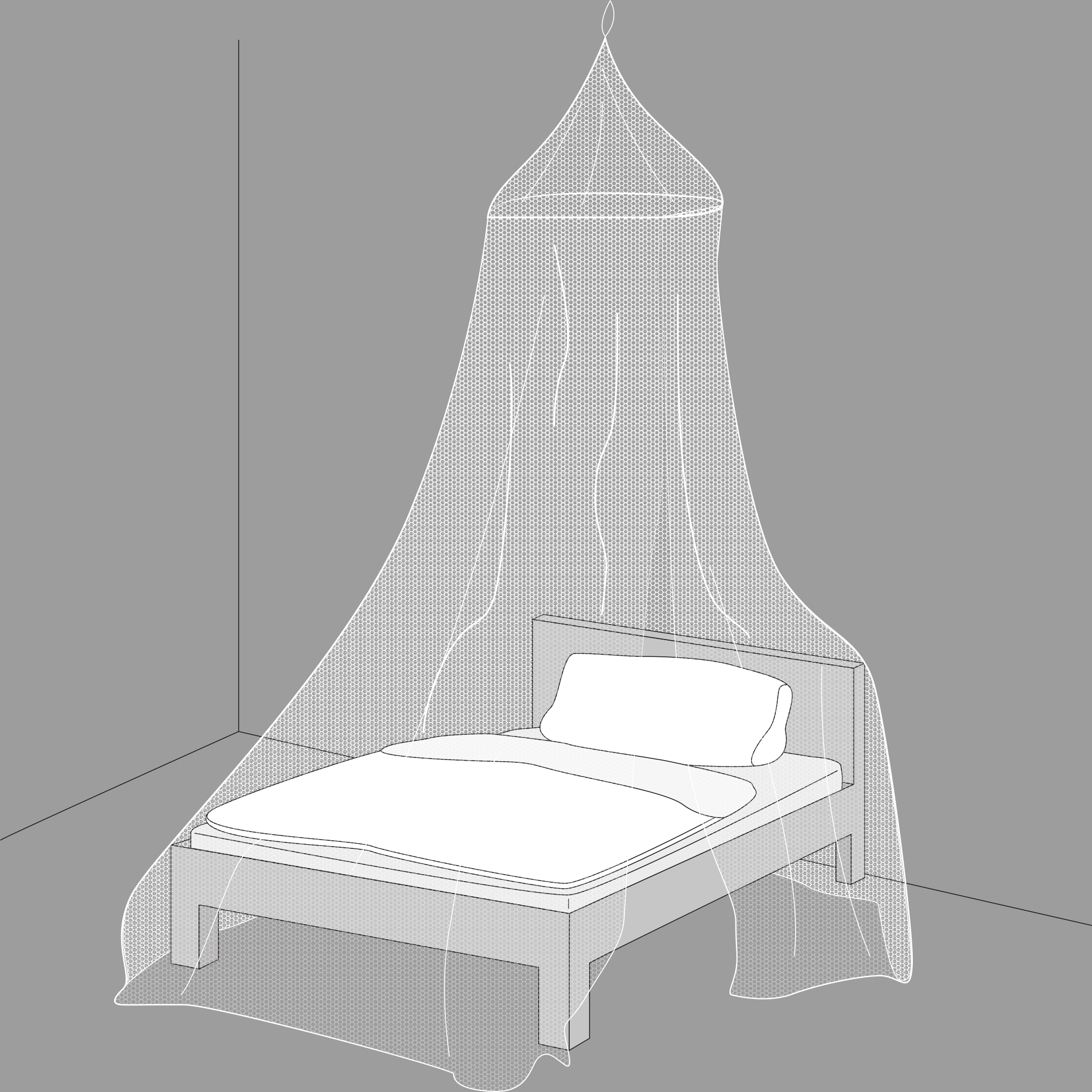 Mosquito Net | cone shaped | for twin beds Mosquito Net | cone shaped | for twin beds